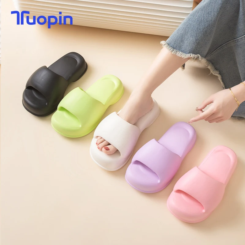 TuoPin Color Slippers, Women\'s Shoes, Indoor Bathroom Non-slip, Flip-flops Women