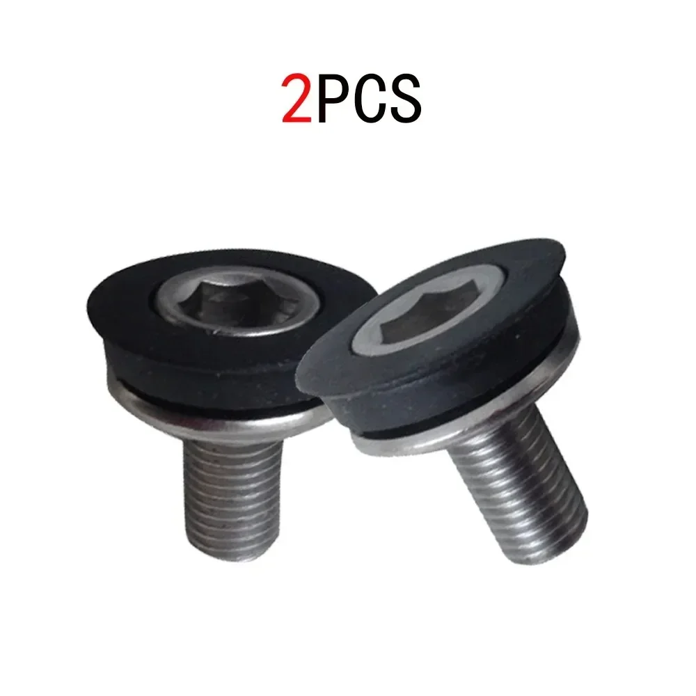 2 PCS Cycle Bike Bicycle Bottom Bracket Axle Allen Key Crank Arm Bolts M8 Screw Outdoor Riding Replacement Parts