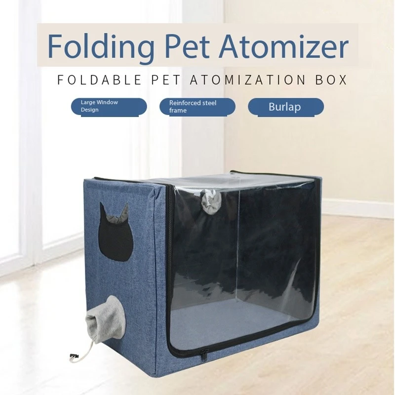 Pet Dog Cat Nebulization Box Oxygen ICU Cage Puppy Incubator Brooder Nursery Nncubator for Cough Breathing Treatment Nebulizer