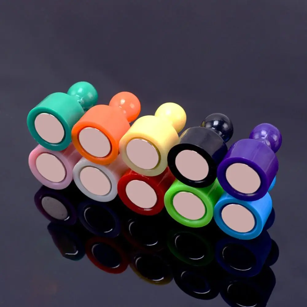 Multi Color 10 Colors Strong Magnet Small Portable Round Pushpin Noticeboard Thumbtacks Fridge Sticker For School Kitchen