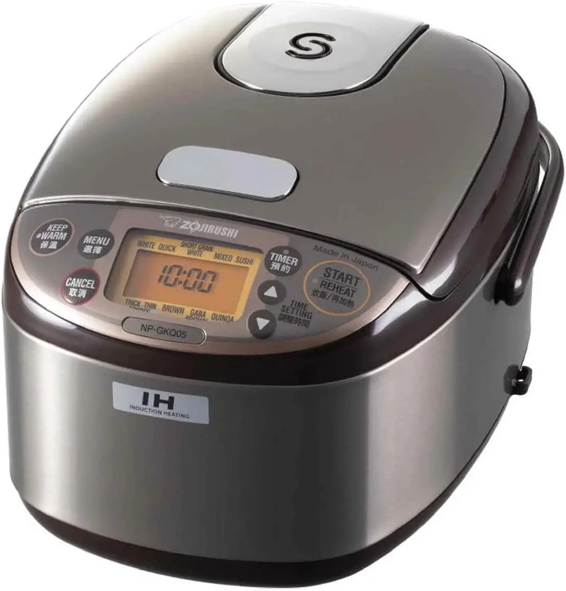 Induction Heating System Rice Cooker and Warmer, 3-Cup with Fuzzy Logic, One-Touch Cooking, and Auto Keep Warm Feature