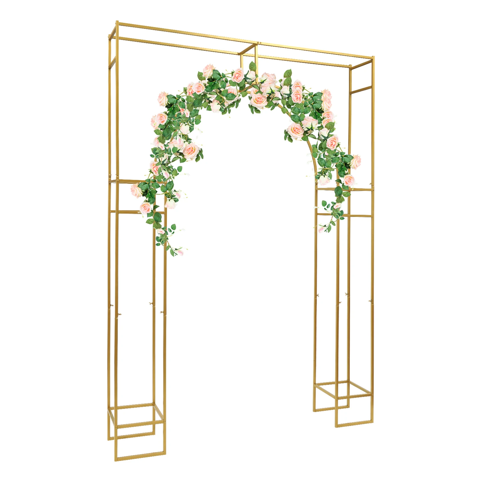 180*240cm Wedding Arch Backdrop Stand Decor Backdrop Stand Ceremony Decorative Frame Durable Balloon Flower Rack