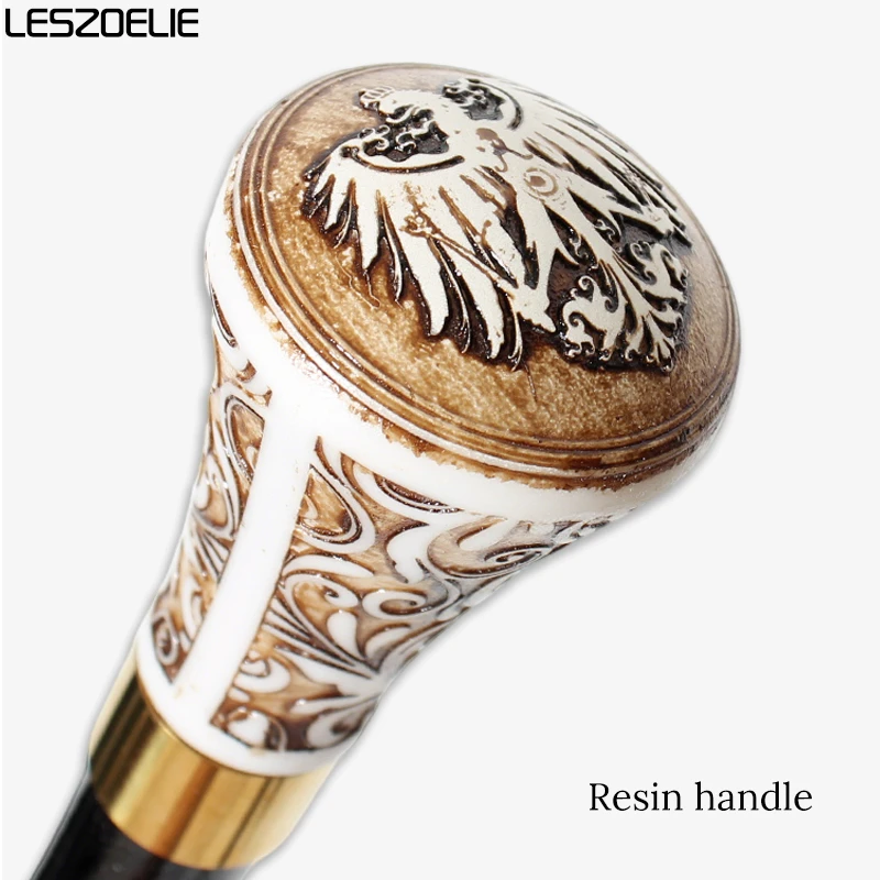 Prussian Imperial Crown Eagle Walking Cane Detachable Wooden Walking Stick With Cream Brown Carved Handle for Men And Women
