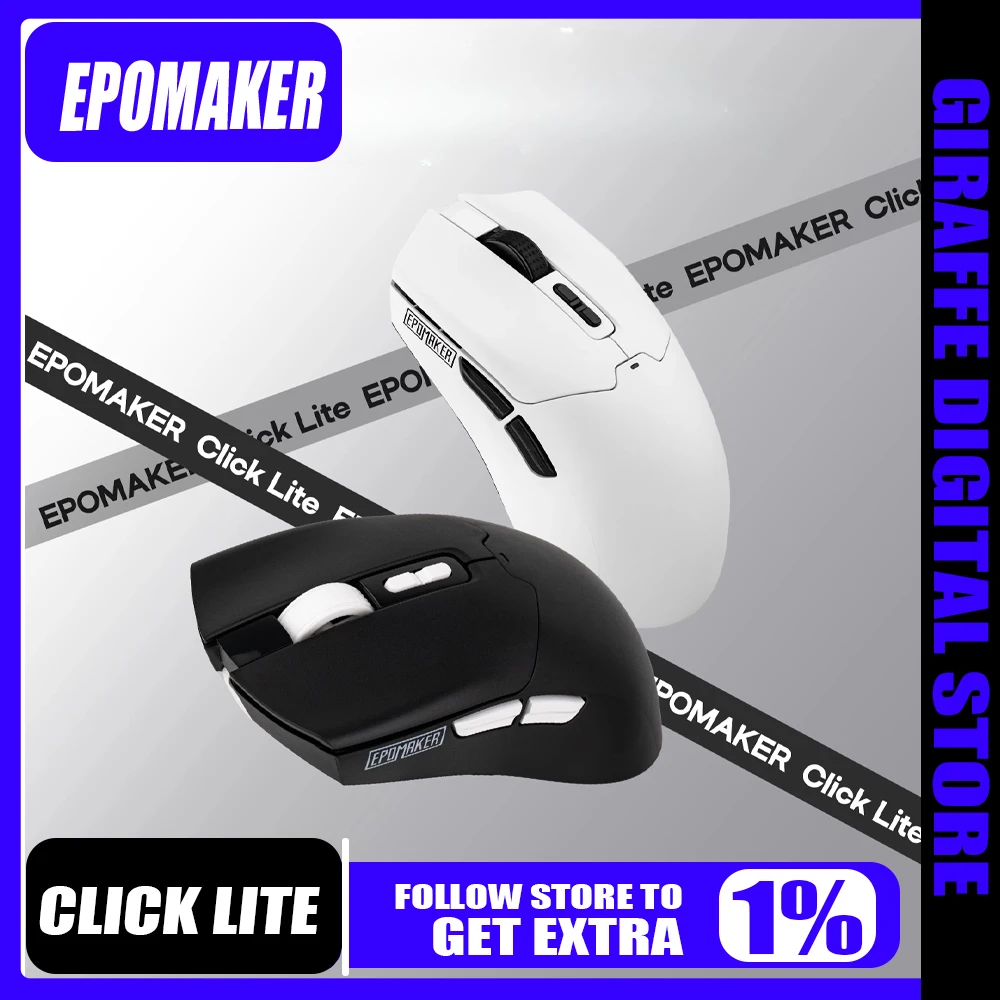 

Мышь EPOMAKER Click Lite, беспроводная Bluetooth, 3 режима PAW3311, легкая, 12000 точек на дюйм, долговечная мышь, офисный игровой ноутбук, подарок