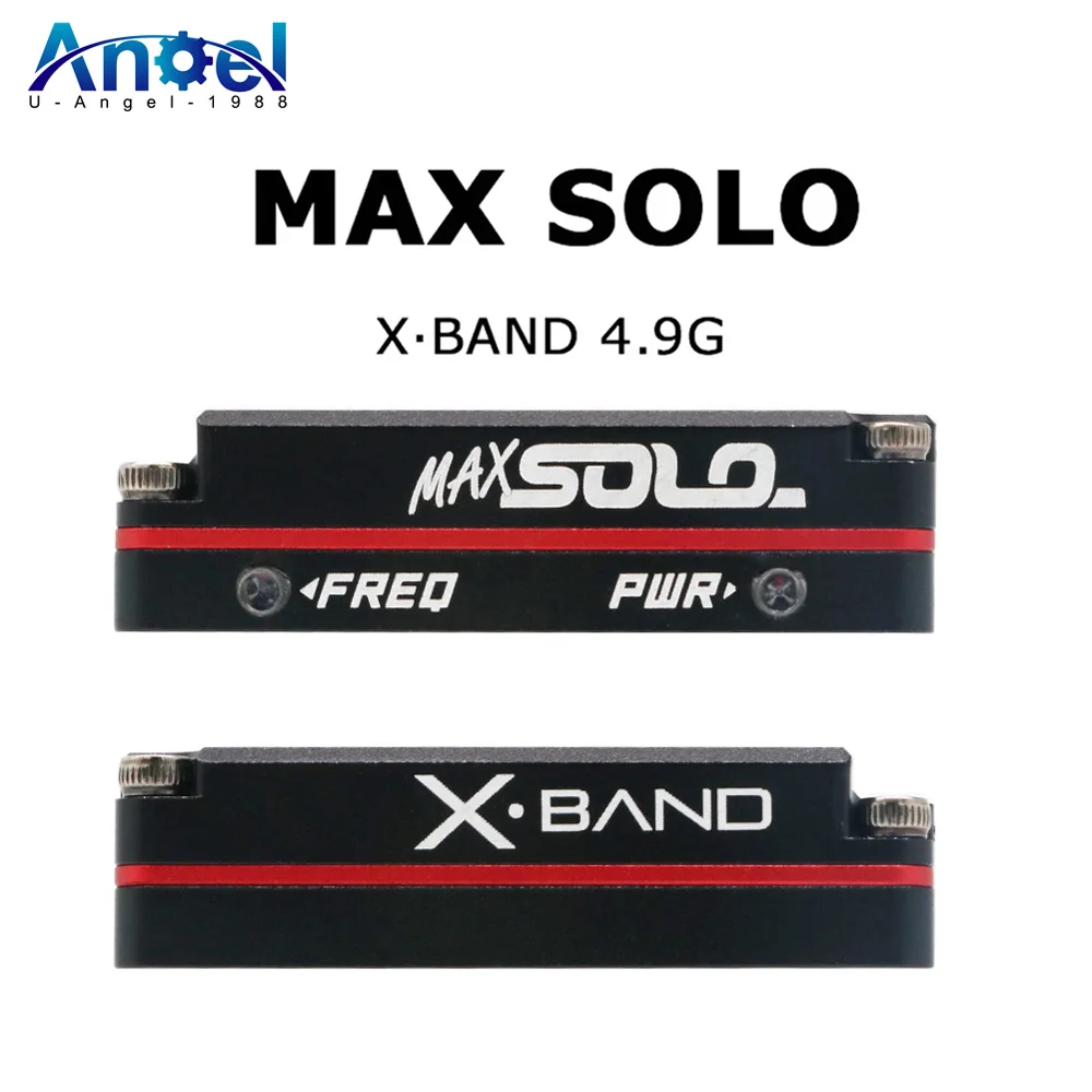 RUSHFPV MAX SOLO XBAND 4.9G 2.5W 8CH Nadajnik VTX 4.9Ghz CNC Obudowa Wbudowany Wentylator Chłodzący Do Dronów RC FPV Range Racing
