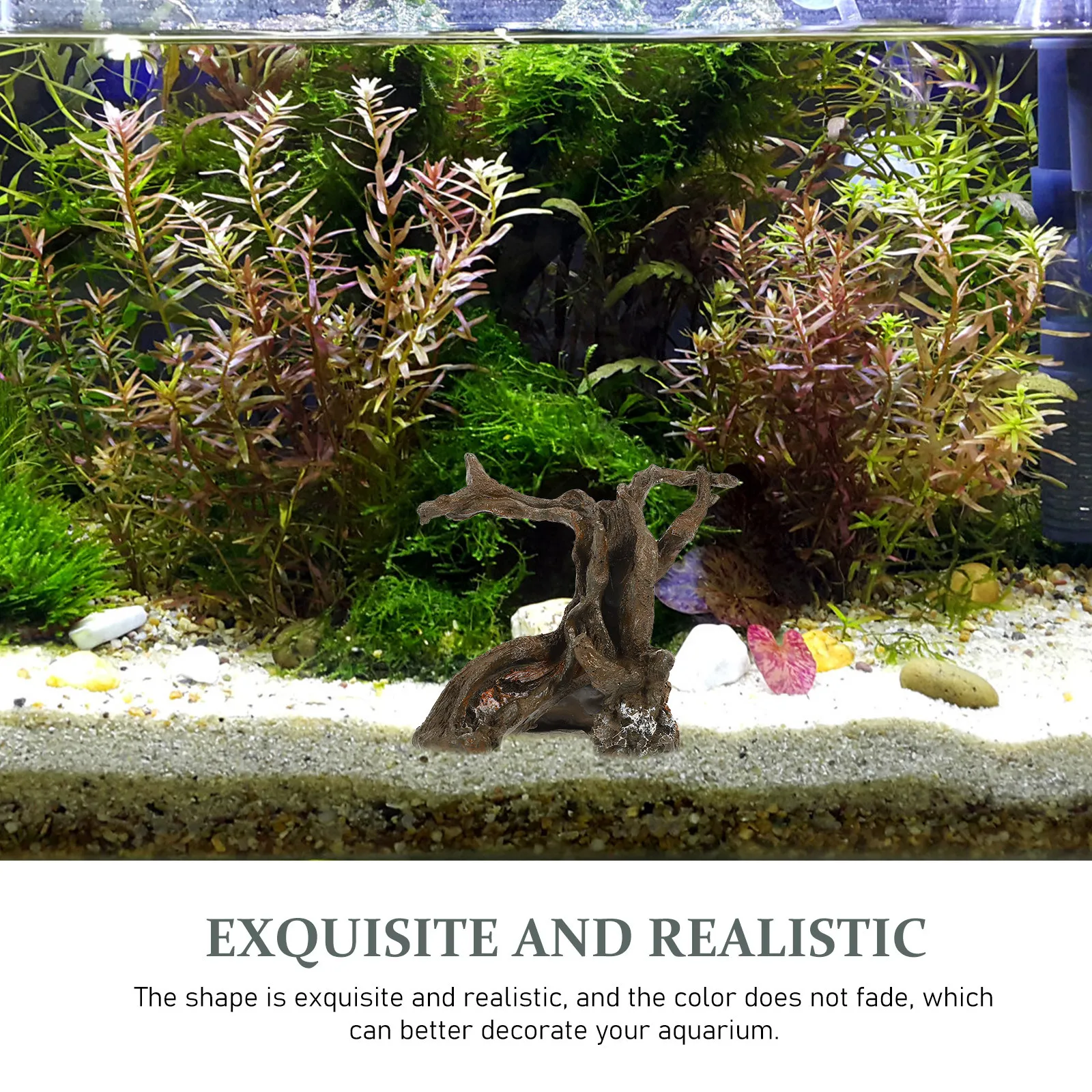 

Aquarium Tree Root Brown Resin Craft Natural Driftwood Decoration Fish Tank Ornamental Landscape Underwater Aquarium Decor