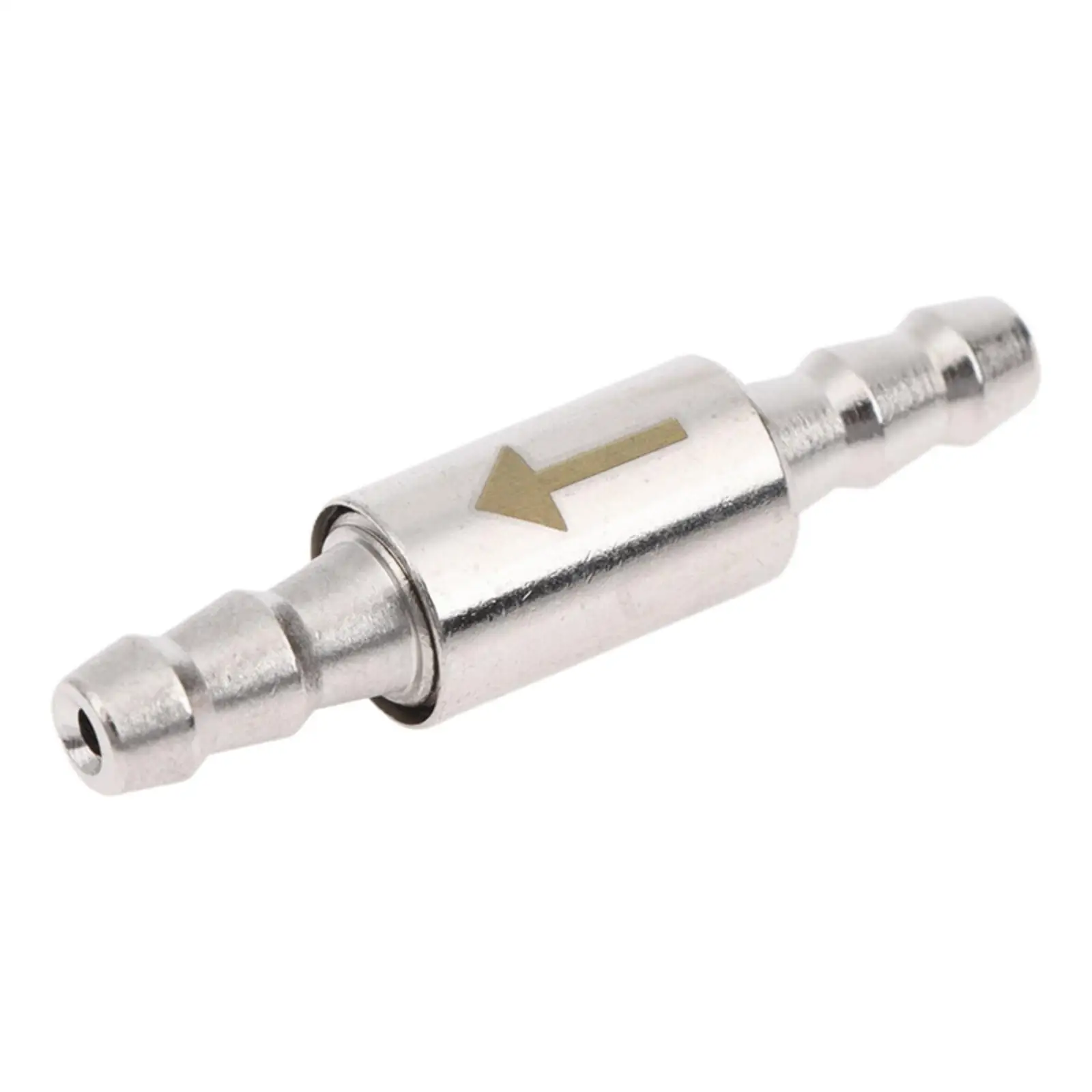 One-Way Control Fitting with Barbed Stainless Steel Barbed Control Fitting Compact for Aquarium Hobbyists, Gas Tubing Lines