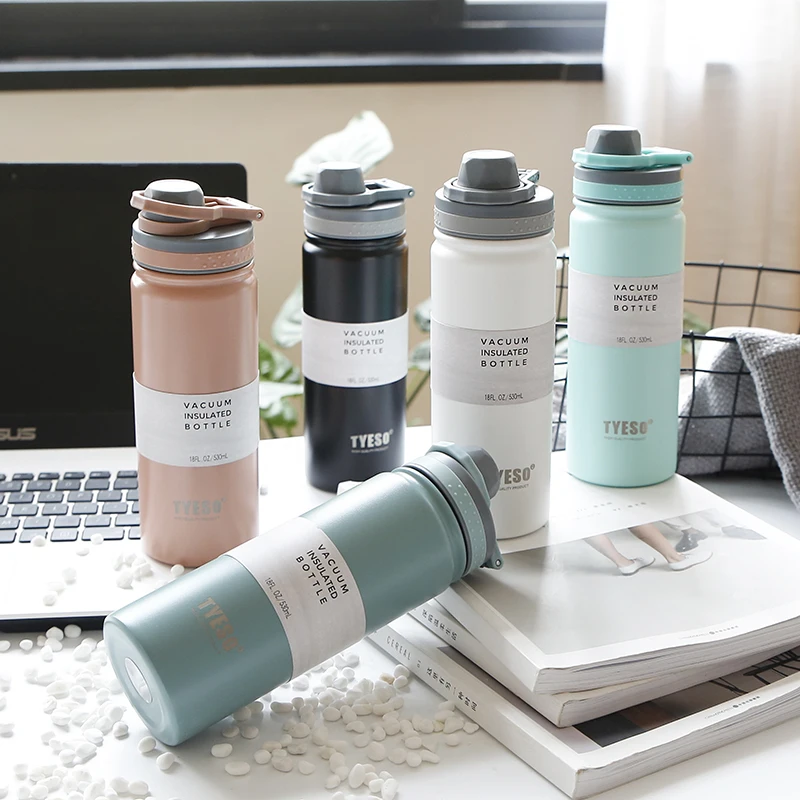 Sport Water Bottle Vacuum Flask Stainless Steel Insulated Tumbler Leak-proof Portable Keep Cold Thermos for Gym Cycling 500ml