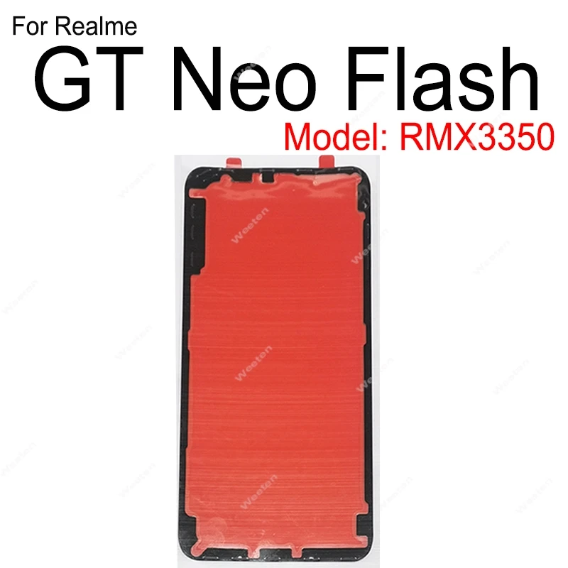 For Realme GT GT 2 Master Explorer GT Neo Flash 2 2T 3 3T Pro Back Battery Cover Adhesive Rear Frame Battery Cover Sticker