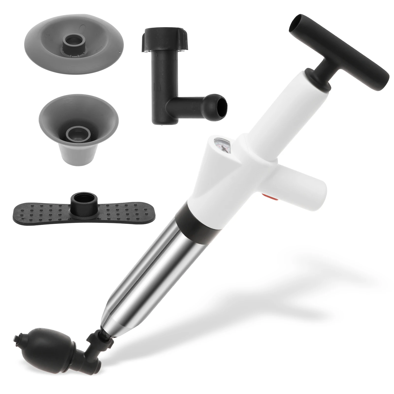 

Toilet Plunger Kit Ergonomic Bathroom Toilet Unblocker Tool with Comfortable Handle for Bathroom Kitchen Sink Floor Drain Tools