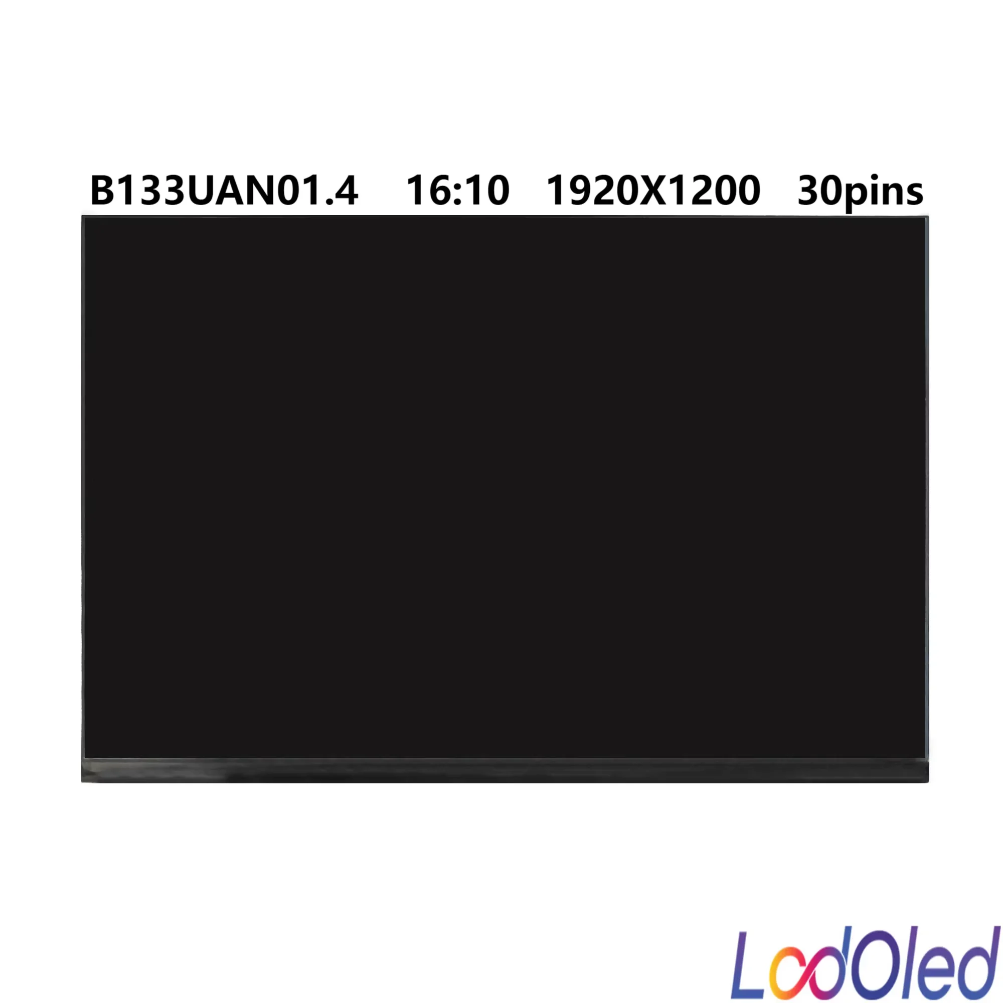 13.3" WUXGA 45% NTSC 16:10 LED LCD Screen IPS Display Panel Matrix Replacement B133UAN01.4 Non-Touch 1920X1200 30pins 60Hz