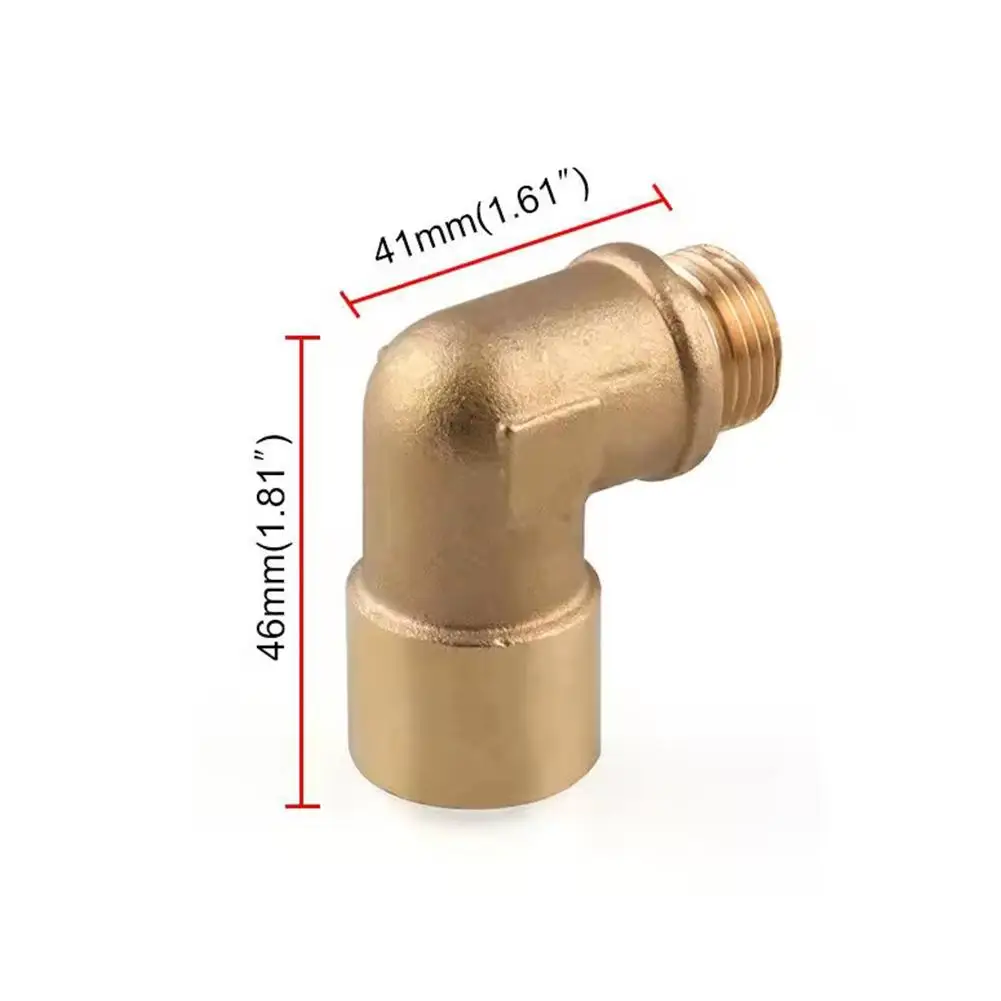 Adaptateur de capteur d'oxygène M18x1, coude en laiton, raccord à 90 degrés, accessoire automobile