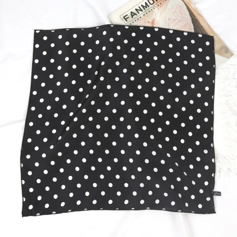 New Breathable Square Scarf Women Fashion Dot Small Neck Scarfs Office Lady Hair Band Foulard Hand Kerchief Female Bandana Shawl