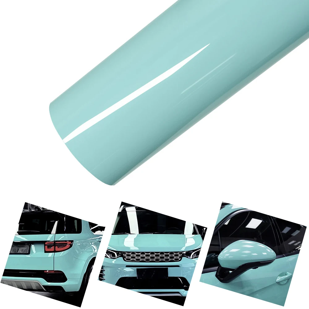 

PET Car Vinyl Film Platinum Tanager Blue Green Auto Decal Sticker With Air Release Self Adhesive Motorcycle Car Decoration Film