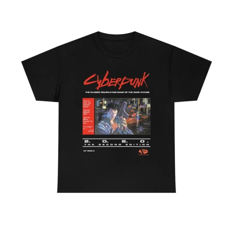 

00012859#A-Cyberpunk Original Classic 80s Pen and Paper Game T-Shirt: Vintage Retro Gaming Tabletop RPG Graphic Tee Shirt