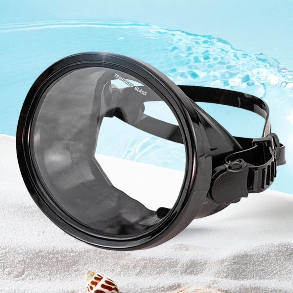 

Oval Diving Mask Single Lens Scuba Mask Tempered Glass Lens Freediving Water Mask Anti-Leak Adjustable for Underwater Adventures
