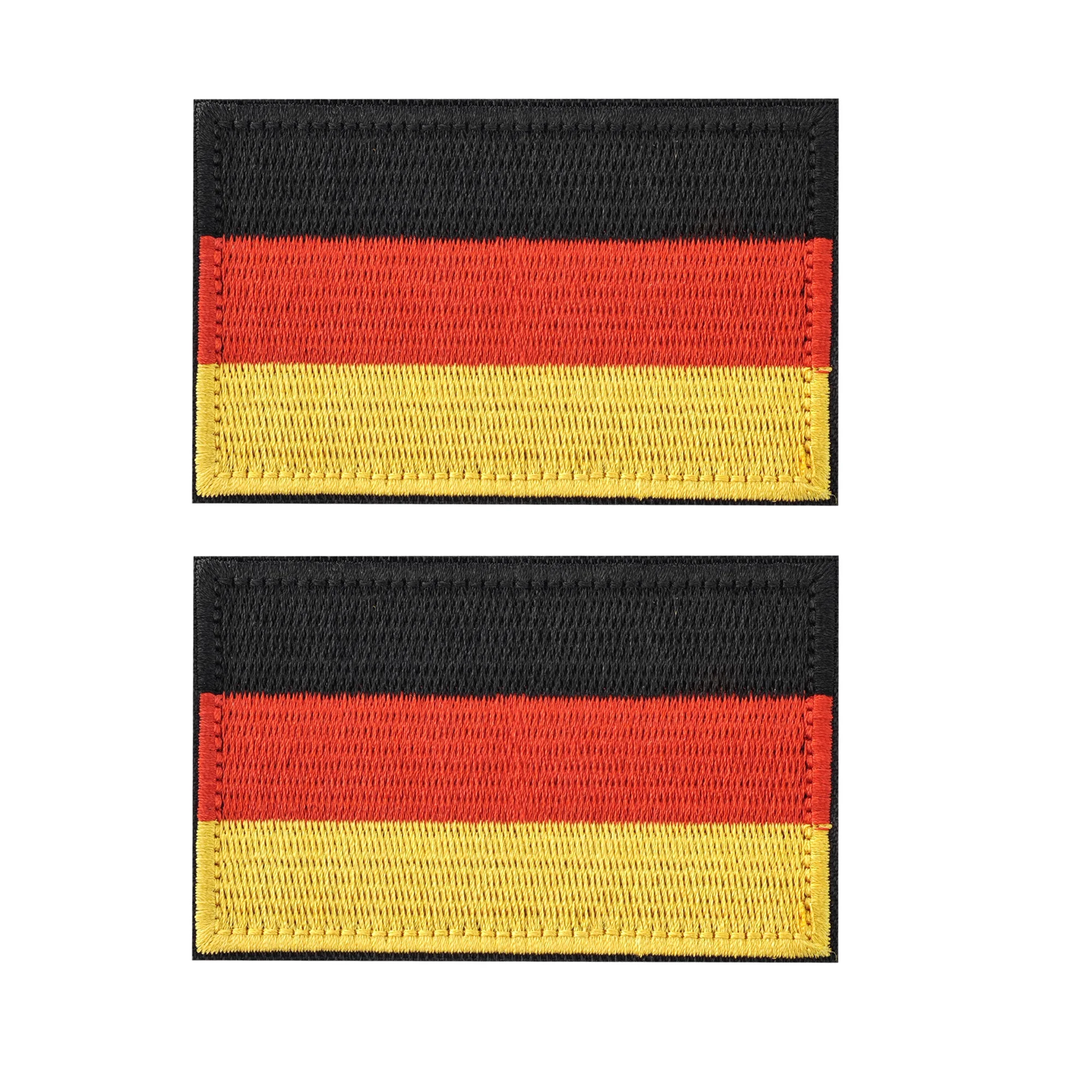 2PC Klettverschluss Patch Deutsche Flagge Patch Deutschland bestickte Abzeichen Stickerei Applikation