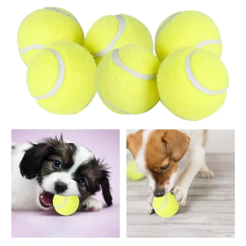 1/3/5 Stück Haustierspielzeug, elastische Bälle, Tennisbälle, große, mittlere und kleine Hunde, bissfeste Spielzeuge, Gummi-Trainingsbälle