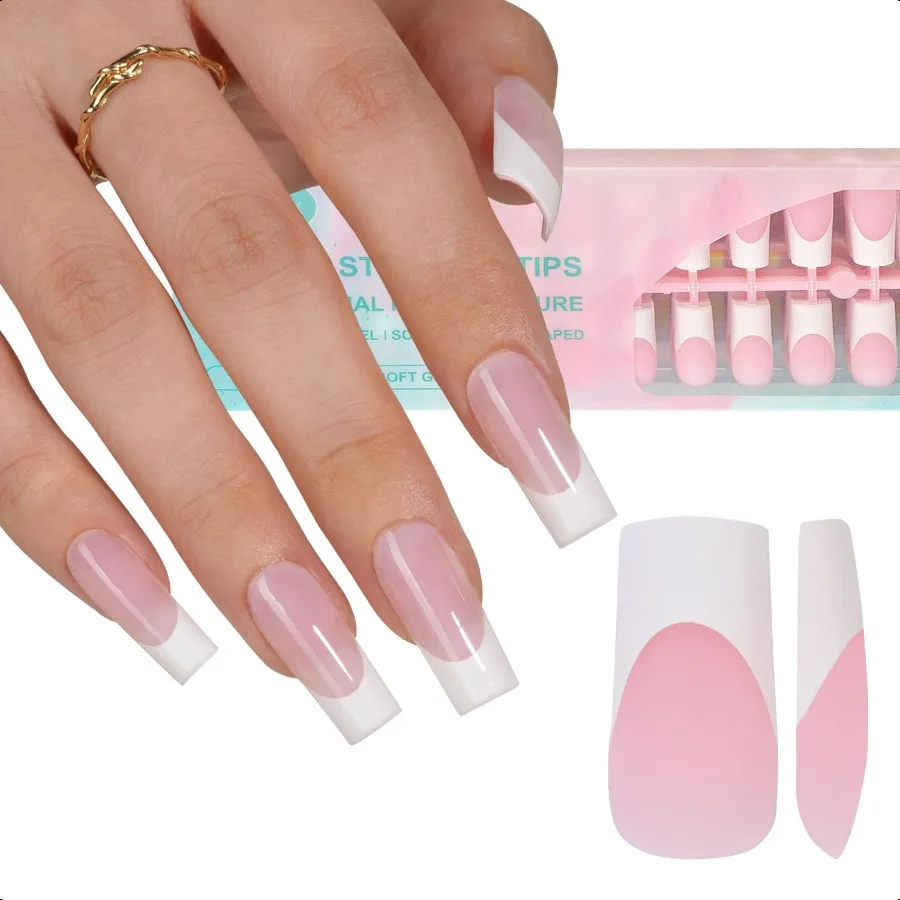 

Misssix French Gel Nail Tips Pr on Nails No Need to File Tips