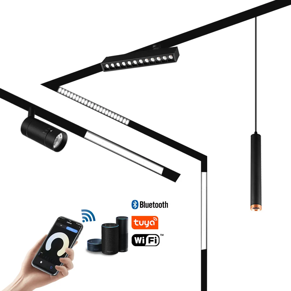 LED Track Lighting Compatible With Single Circuit Track Lighting Rail Ceiling Spotlight For Clothing Store Office Exhibition