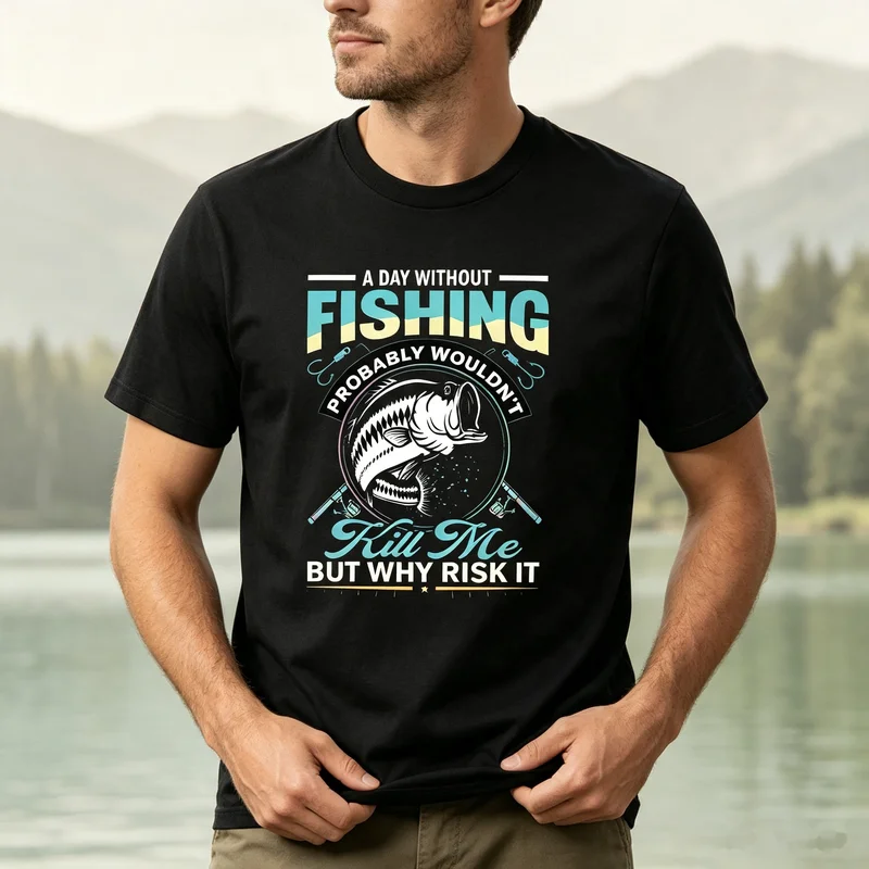 Fisherman Graphic Tee Fishing Lover Quote Bass T Shirt Cotton Short Sleeve Unisex  Perfect Gift for Angler Hobby Enthusiasts Top