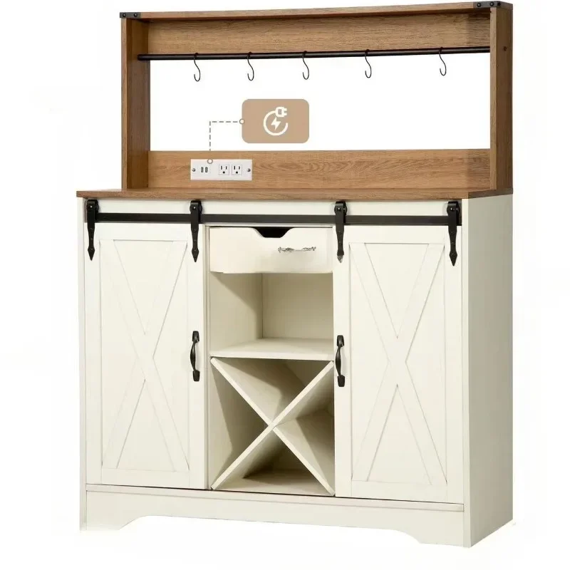 

American Furniture Wine Cabinet Mobile Door Restaurant Side Locker