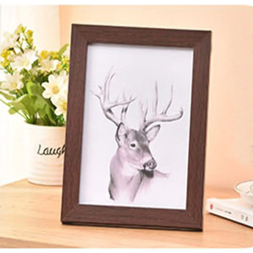 Simple Colorful Photo Frame Drawings Handcraft Picture Frame Multi Size DIY Display Holders Desktop