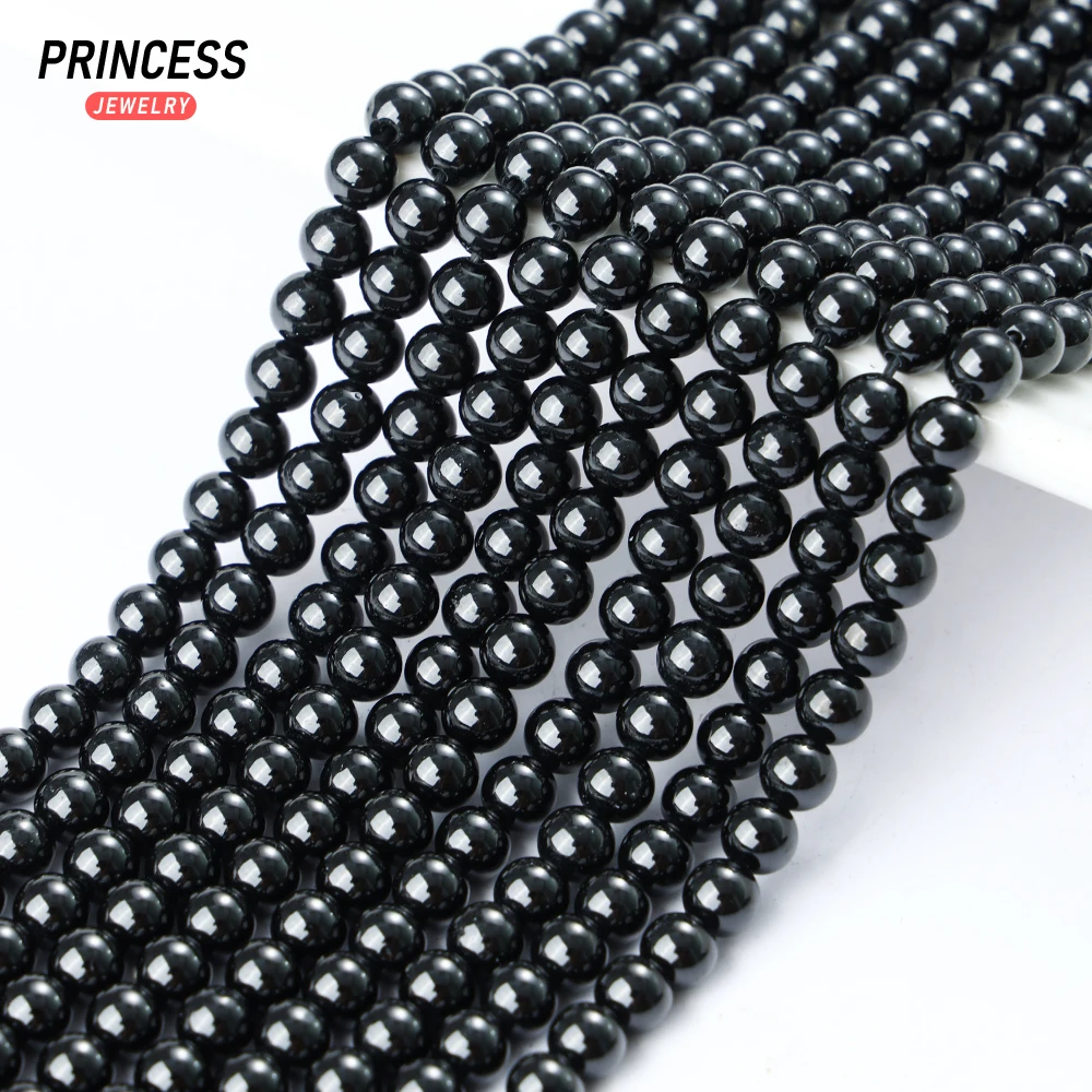 A++ Natural Black Spinel Beads 2 3 4mm Loose Gemstone Beads for Jewelry Making Bracelet Wholesale Crystal Beads DIY Accessories