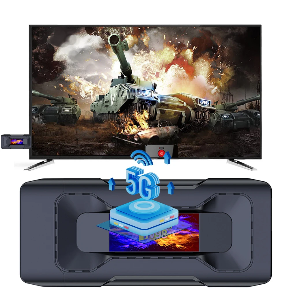 TV98 RK3528 Android 13 TV Stick 8K Media Player Dual WIFI BT5.0 Set Top Box 2GB 16GB/4GB 32GB with Remote