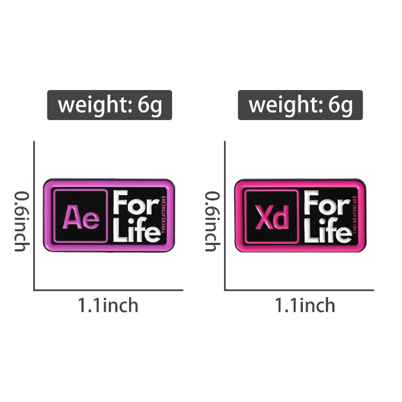 Инструмент для дизайна, эмалированные булавки на заказ, Ae Xd for Life, иконы, броши, значки на лацканах, забавные ювелирные изделия, подарок для друзей