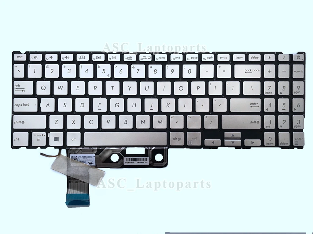 Imagem -06 - Checo Eslovaco Nórdico Suíço Latino Espanhol Russo Teclado para Asus Zenbook 15 Ux533f Ux533fd Ux533fn Ux534f Ux534fac Retroiluminado Novo