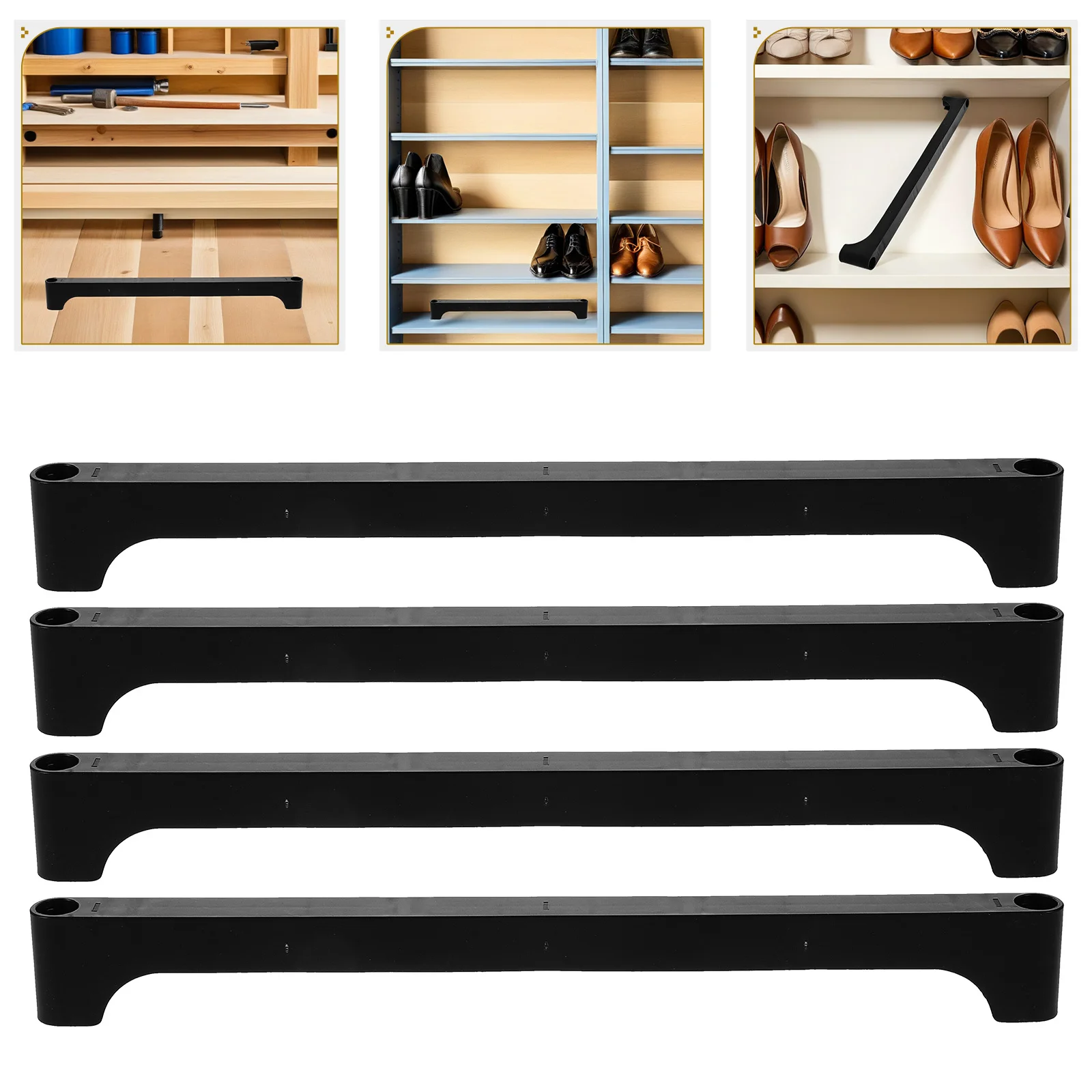 4pcs Shoe Cabinet Accessories Plastic Connectors For Shoe Rack Replacement Parts Furniture Hardware Invisible Support Corner