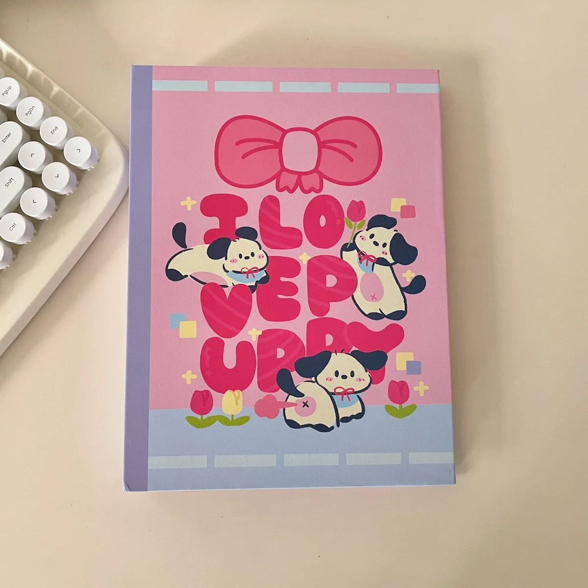 

MINKYS Ins Tulip Puppy Dog Kawaii A5 Kpop Photocard Binder Photo Cards Collect Book Storage Album Hardcover Notebook Stationery