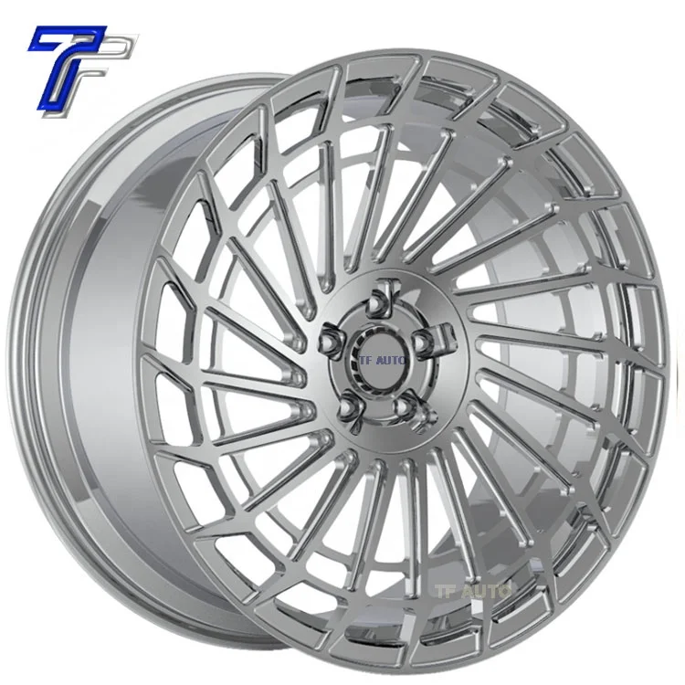 5x114 Custom Polish sliver 17 20 inch Alloy Aluminum Car Rims wheels JWL VIA For G70 F92 Audi RS6