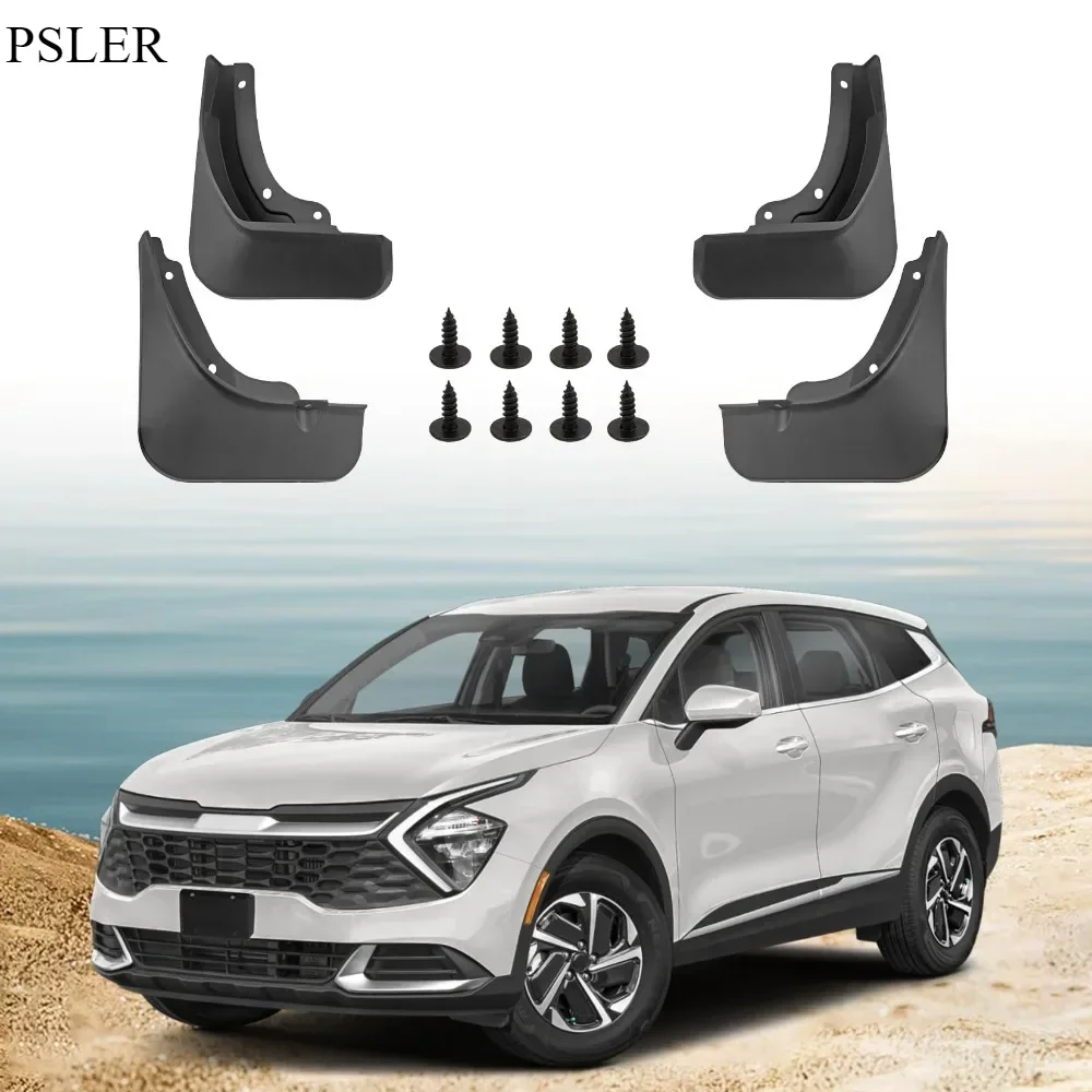 Car 4PCS Mud Flaps Splash Guards Fenders No Drilling Required PP Mudguards Protector for KIA Sportage 2023 2024 Accessories