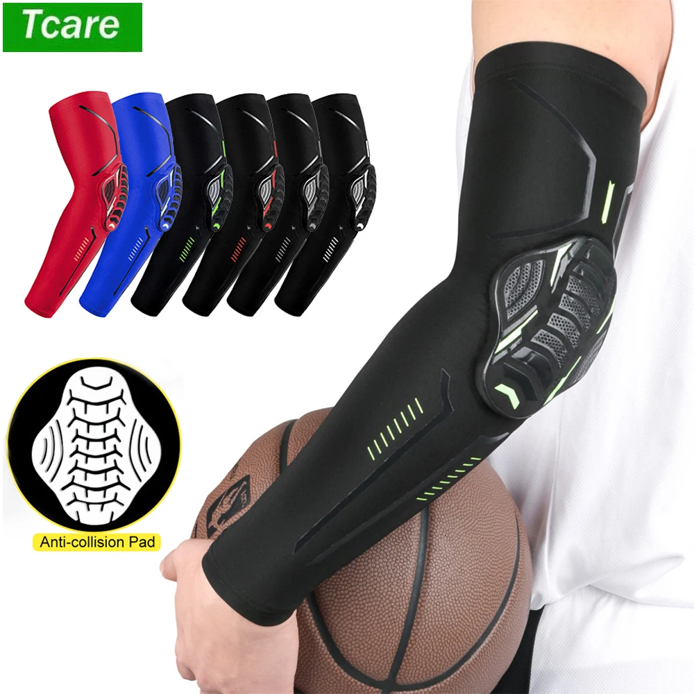 

Tcare Basketball Elbow Pads Compression Volleyball Sleeve Protector Fitness Gear Sports Training Support Bracers for Adult Teens