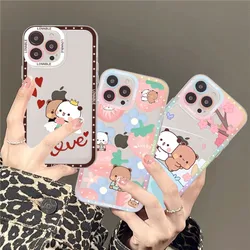 BuBu DuDu Cartoon Phone Case For iPhone 15 14 13 12 11 Pro Max 14 13 12 Pro Mini Transparent Case