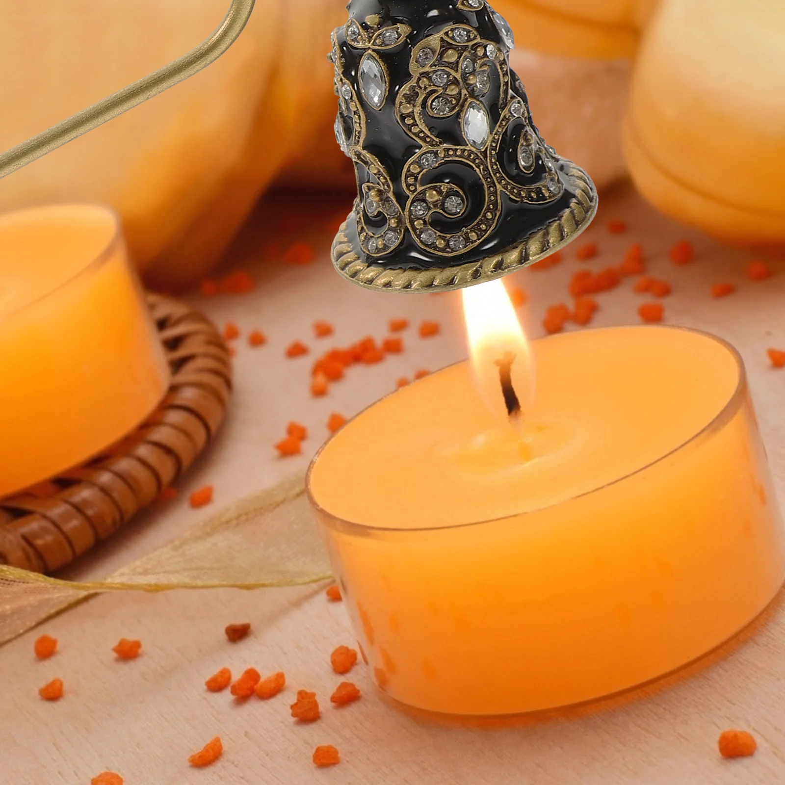 حجر الراين زهرة تصميم المعادن السنافر مقبض طويل لهب طفاية أداة المحمولة الفتيل الممتازة قسط آمنة