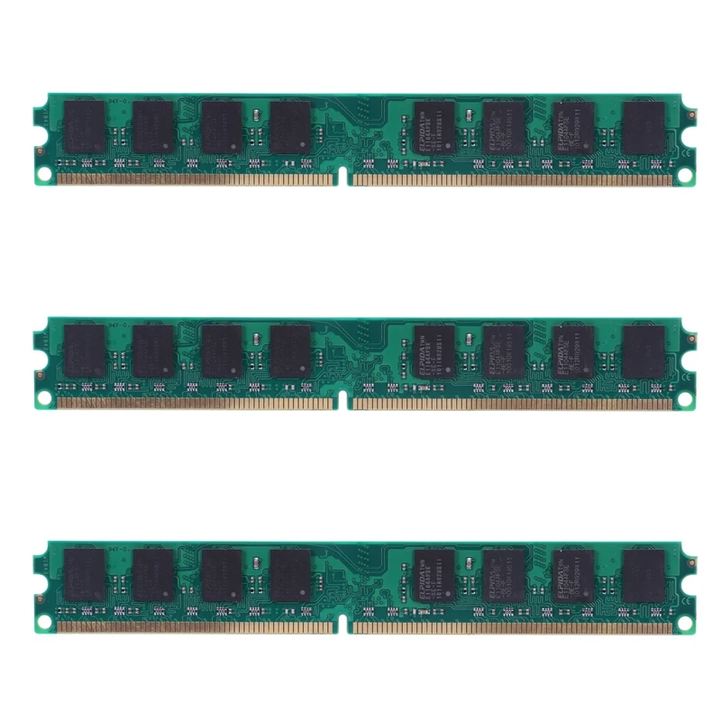 Оперативная память 3X DDR2 800 МГц PC2 6400 2 Гб 240 Pin для настольного компьютера