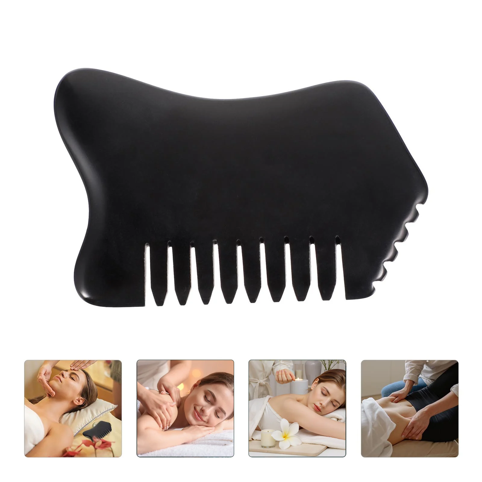 

Guasha Comb High-Quality Stone Ergonomic Scraping Massage Tool For Face Neck Back Leg Hair Scalp Massager Body Guasha Massager