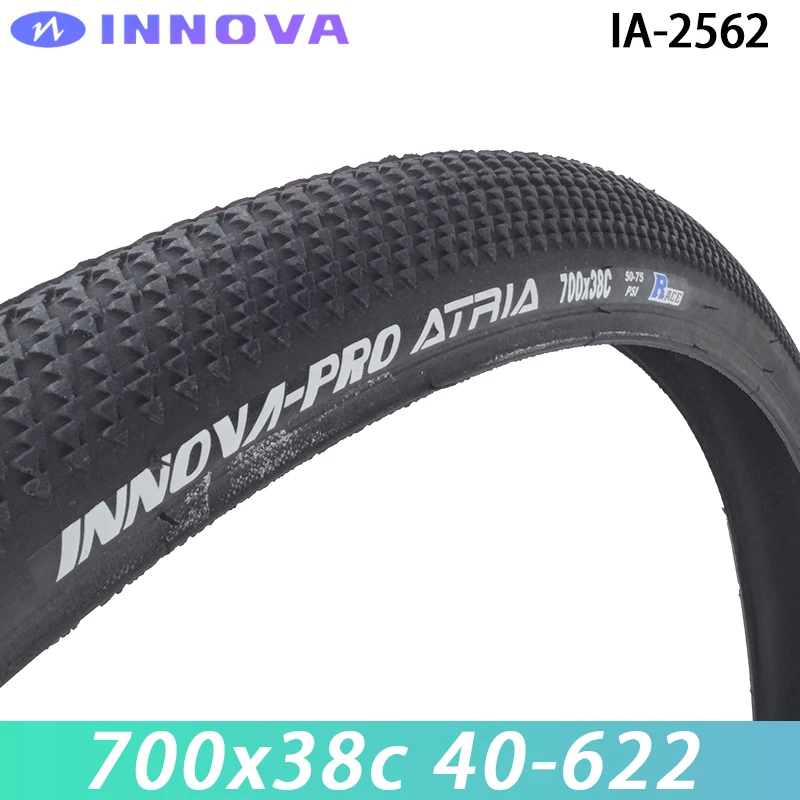 INNOVA Atria IA-2562 700x38c 40-622 Black Road Gravel Bicycle XC Off-Road MTB Bike Steel Wired Tires 50-75 PSI Cycling Parts