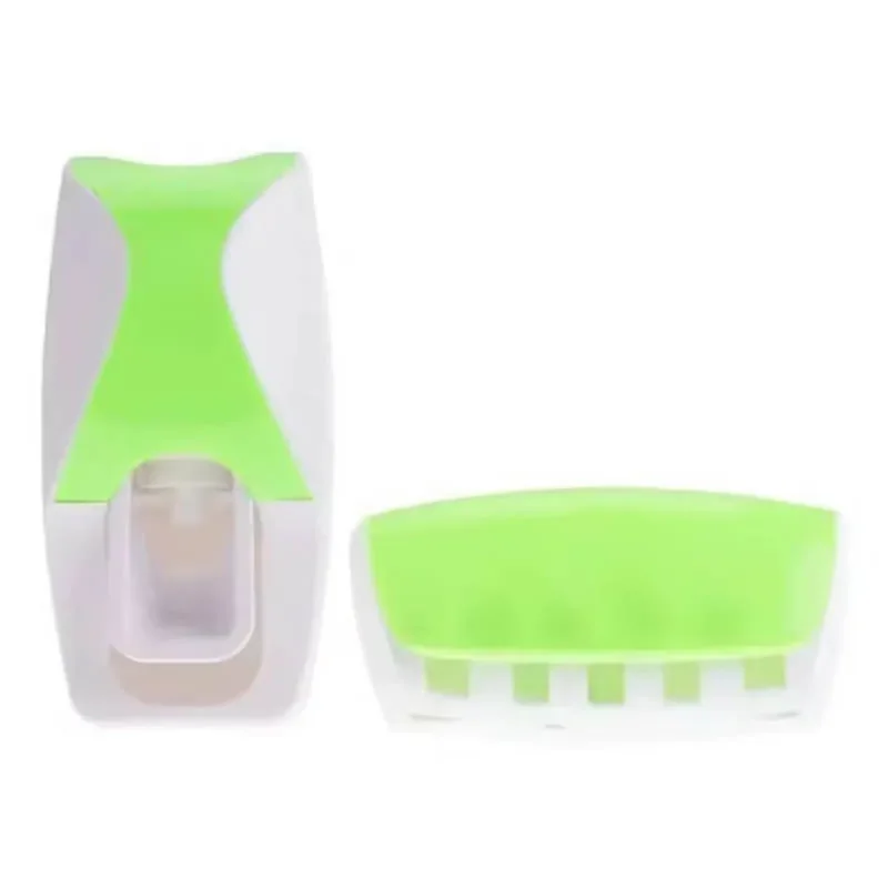 Automatic Toothpaste Dispenser Wall Mount Dust-proof Toothbrush Holder Wall Mount Bathroom Accessories Set Squeezer image 5
