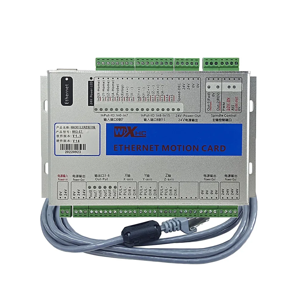 

XHC Ethernet 3/4/6 Axis MACH3 CNC Motion Control Card Frequency 2000KHZ Controller Breakout Board For Stepper Motor/Servo Motor