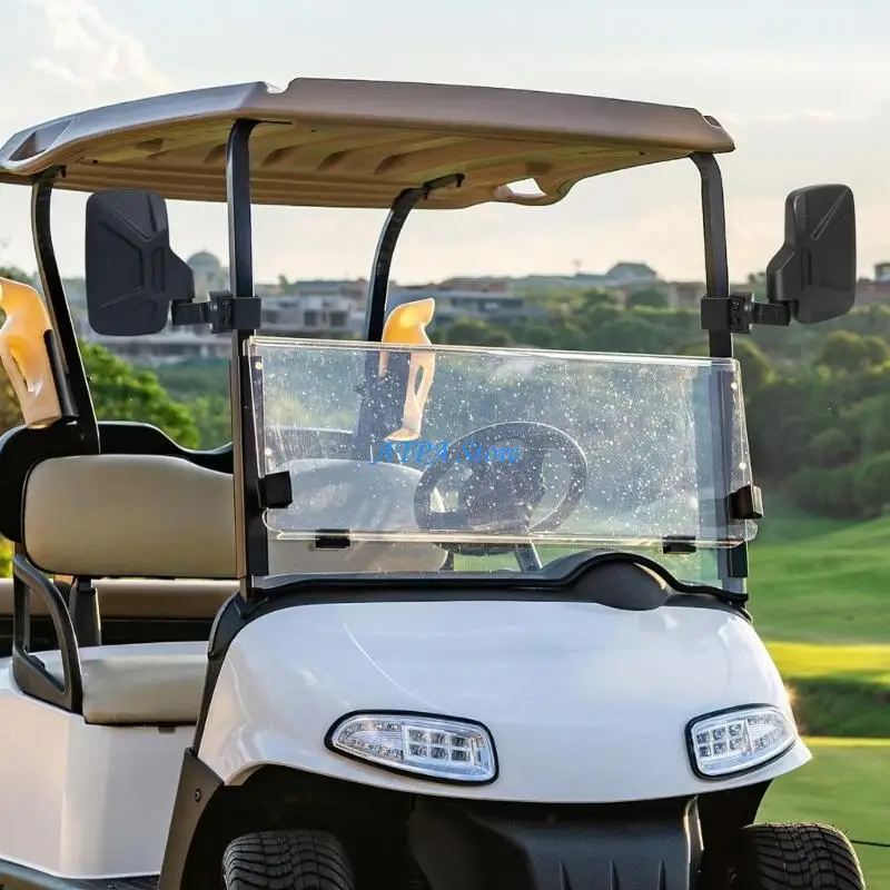 U13C Rearview Mirror For Golf Carts With Sturdy Plastic Build And Broad Perspective