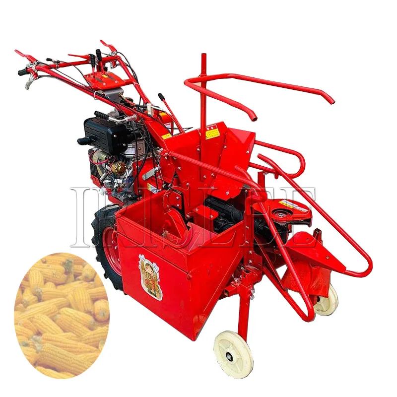 Стол для измельчения кукурузы, полностью автоматическая дробилка для соломы, дизельный небольшой трактор, однорядный комбайн с заголовком