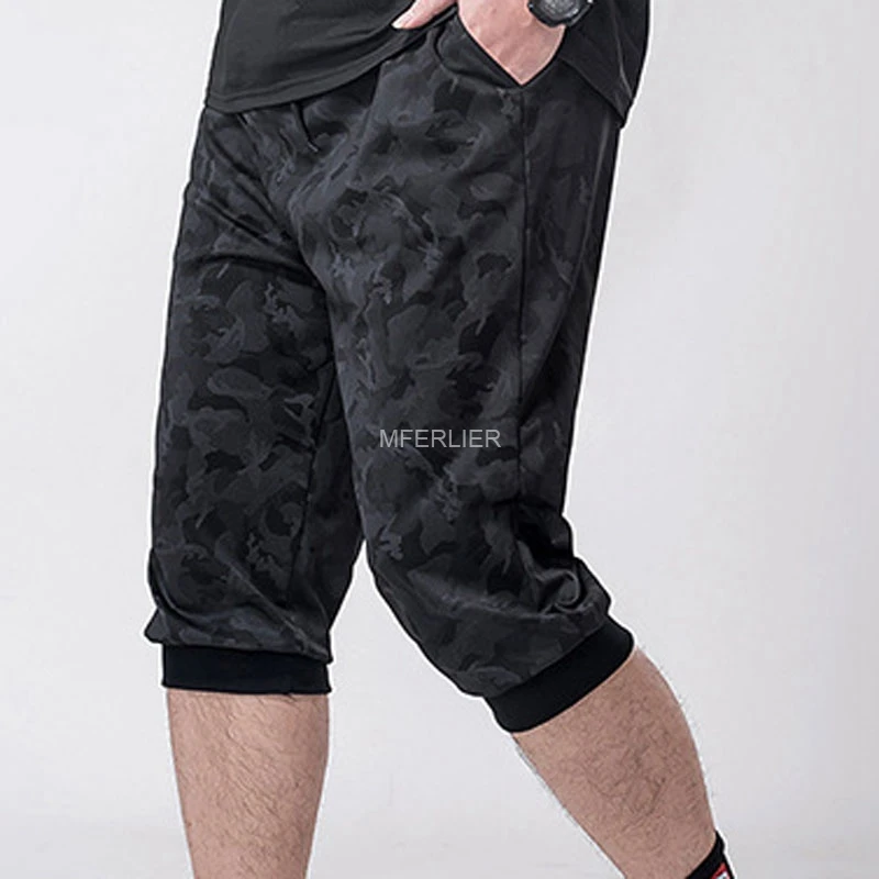 Spring Summer Oversize Pants Men 7XL Waist 140cm Plus Size Calf-Length Loose Trousers