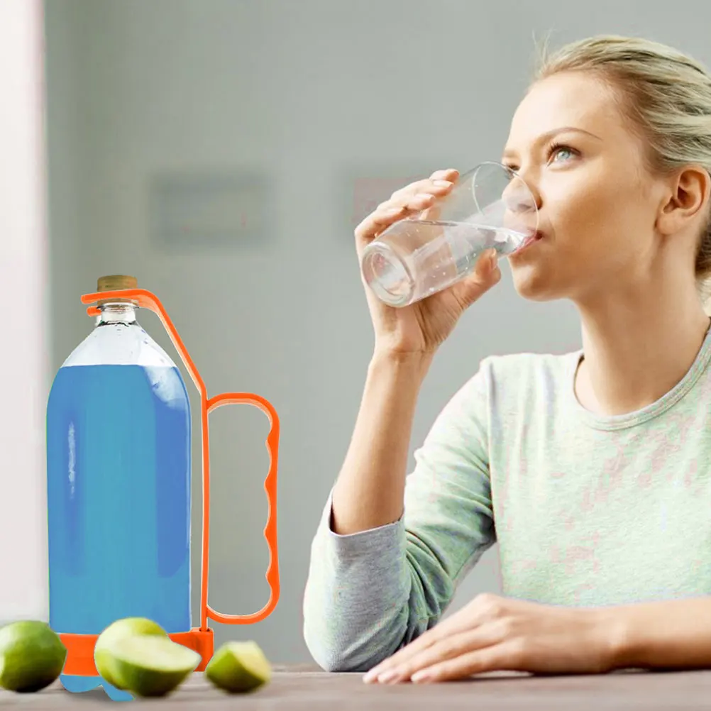 

2-шт. Ручка для бутылок для больших напитков. Держатель кувшина для воды. Стабильная ручка. Ручка-переноска для напитков. Нескользящая пластиковая ручка для удобного хранения напитков.