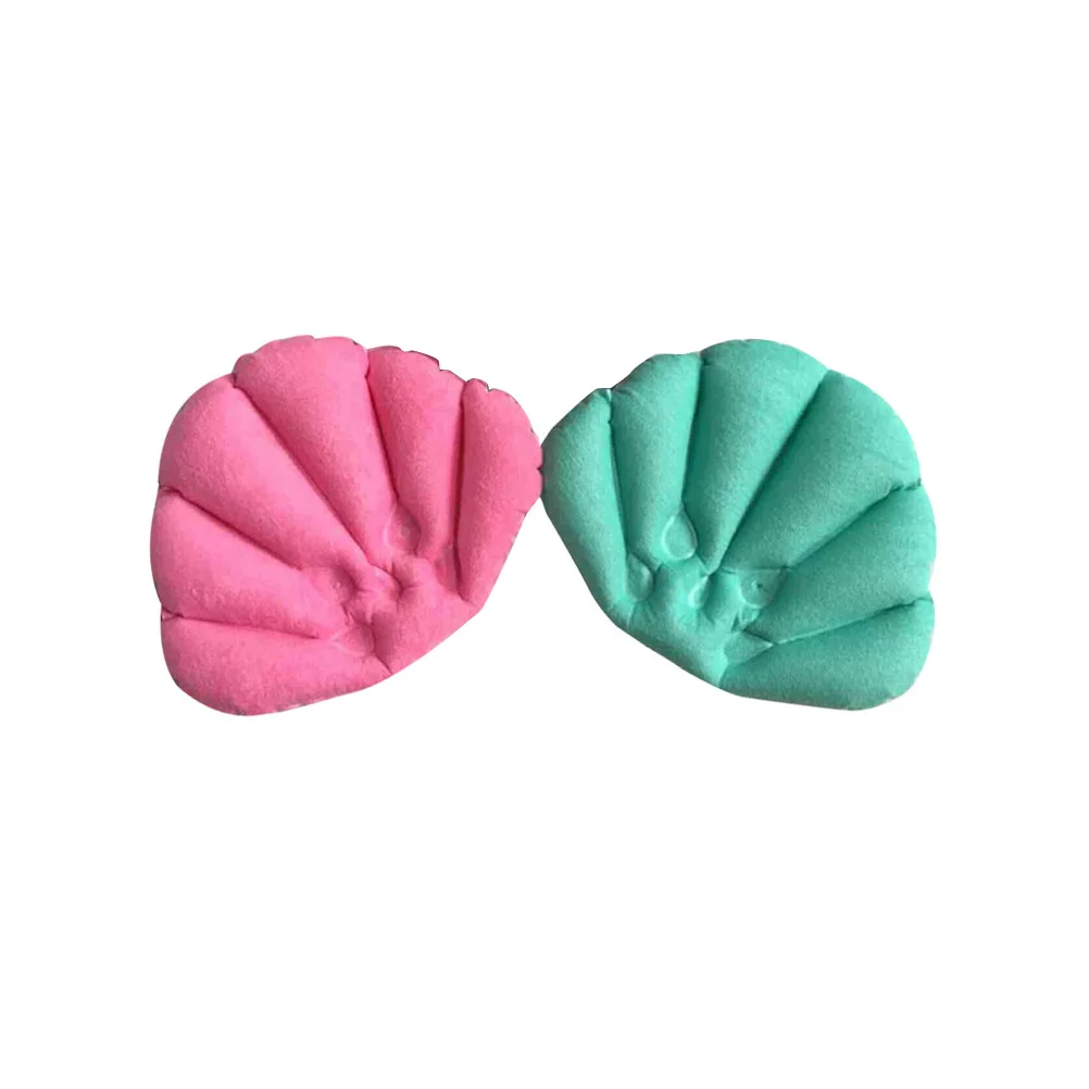 2 قطعة وسادة حمام قابلة للنفخ قماش ناعم وسادة حمام سبا الاسترخاء حوض الاستحمام شفط كأس مسند الرأس وسادة الحمام