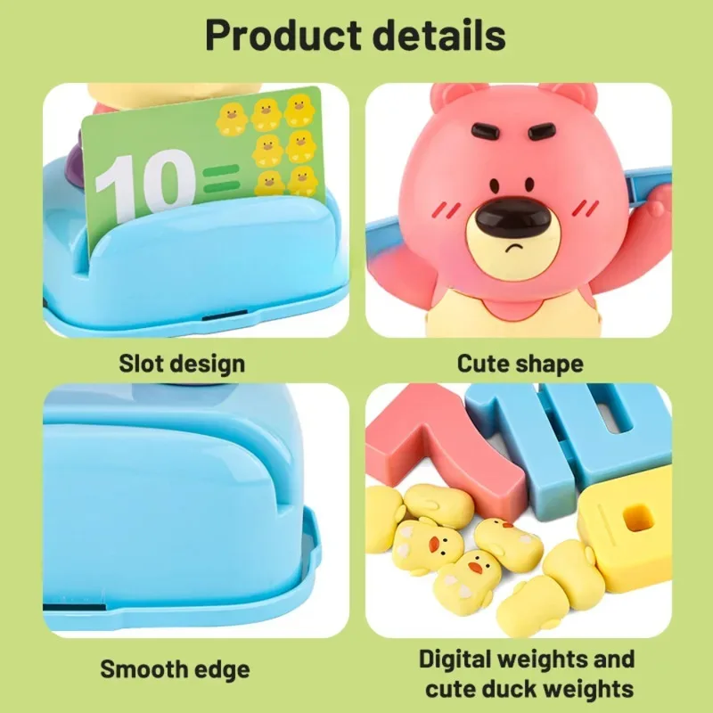 Educatief tellen Rekenspeelgoed Peuter Nummer Leren Nummer tellen Speelgoed Beer Balans Wiskundespel Speelgoed