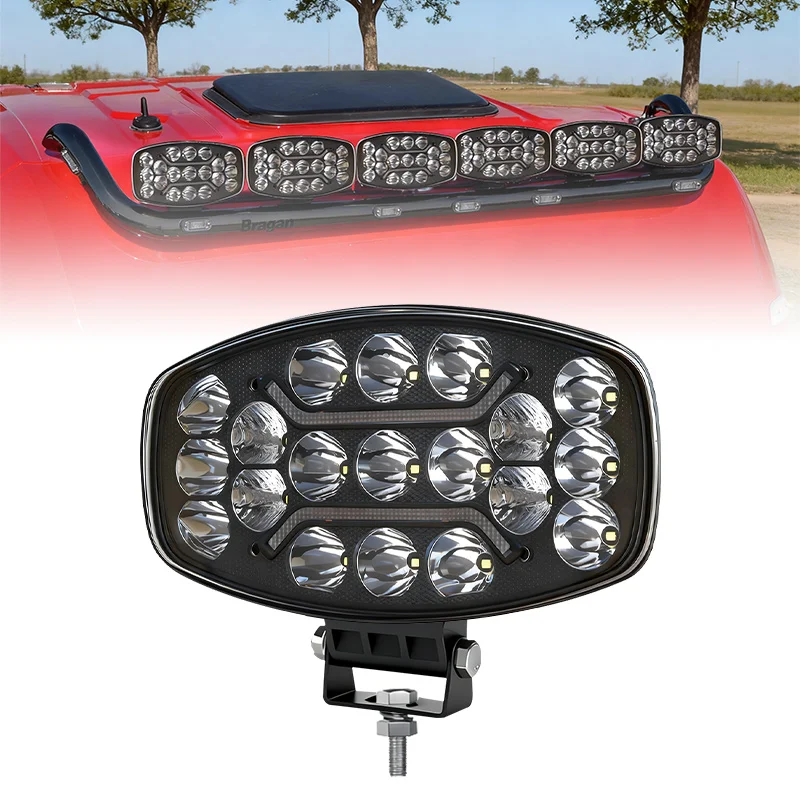 

Car Led Driving Lights Spotlight Work Light Bar 9 Inch White & Amber DRL Auto Light Fog Lamp for Car SUV Truck 4x4 Boat ATV Barr